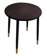 Taborety i hokery - Taboret TRIX AL3 venge podstawa czarna/złota - miniaturka - grafika 1