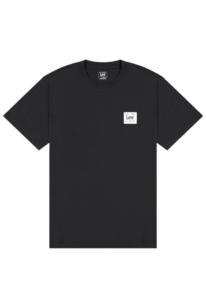 T-shirt męskie lee 112376536 czarny