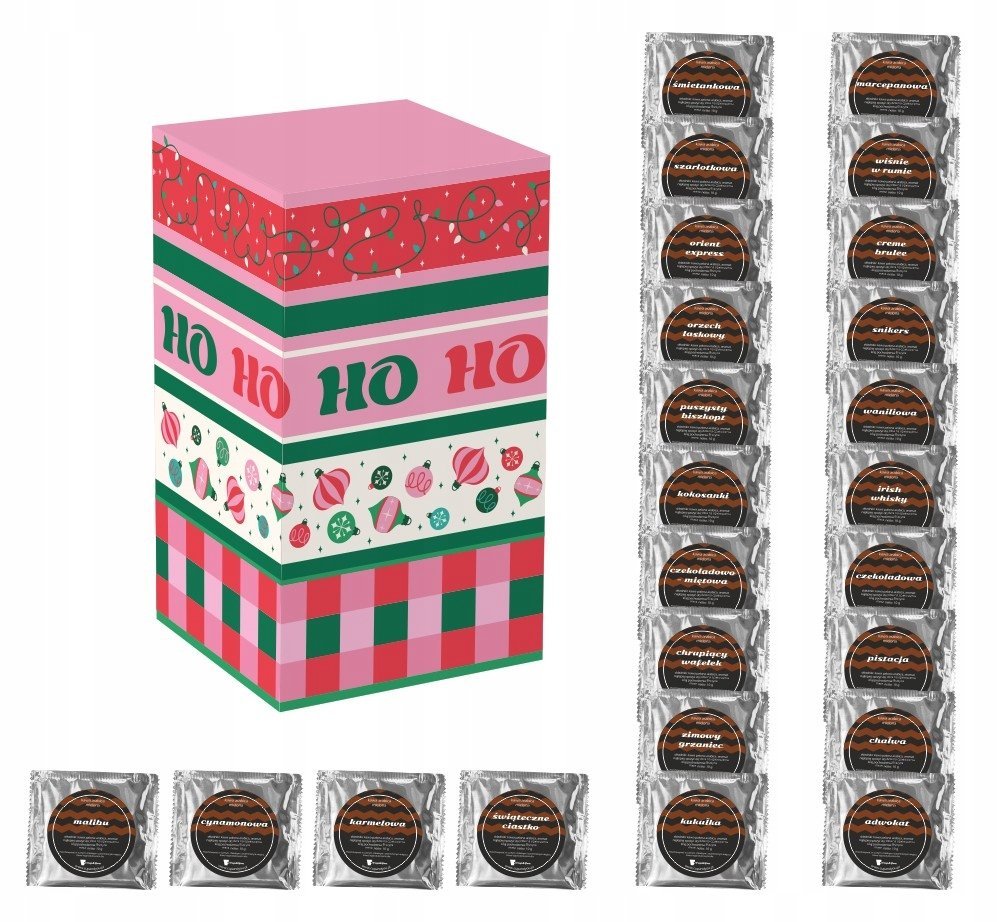 KALENDARZ ADWENTOWY Z KAWĄ - codziennie inny smak kawy prezent upominek na mikołaja święta dla kobiety faceta mężczyzny żony mamy dziewczyny