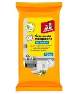 Ściereczki nasączane do kuchni Jan Niezbędny 40 szt. - Ściereczki, gąbki, czyściki - miniaturka - grafika 1