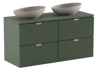 Szafki łazienkowe - Szałwiowa podwójna szafka wisząca pod umywalkę A6-R99 - miniaturka - grafika 1