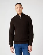 Swetry męskie - Wrangler Half Zip Knit Męski Sweter Rozpinany Delicioso Brown W8D0Pjh38-2Xl - miniaturka - grafika 1