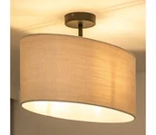 Lampy sufitowe - Duolla - Żyrandol natynkowy OVAL 1xE27/15W/230V szary - miniaturka - grafika 1