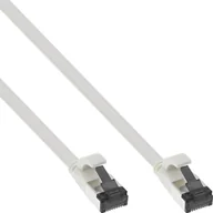 Patchcordy - InLine InLine® Flat patch cable, U/FTP, Cat.8.1, TPE halogen free, white, 0,25m - miniaturka - grafika 1
