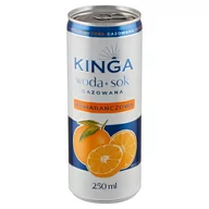 Napoje gazowane - Kinga Napój woda + sok gazowana pomarańczowa 250 ml - miniaturka - grafika 1