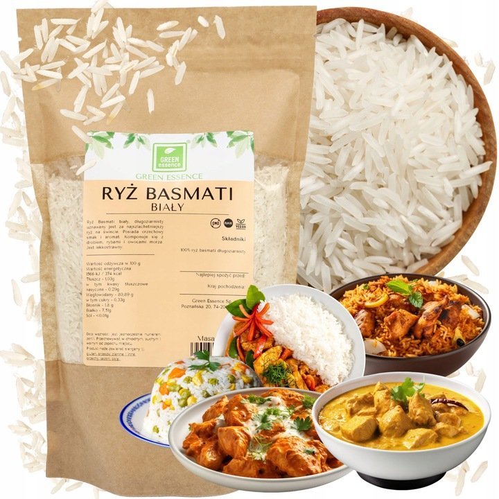 RYŻ BASMATI biały naturalny długoziarnisty świeży 1kg
