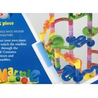 Zabawki konstrukcyjne - Import leantoys MARBLE tor zjeżdżalnia dla kulek 105 el. 30 kulek - miniaturka - grafika 1