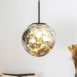 Eco-Light Lampa wisząca Canopus, kolor srebrny, Ø 28 cm, szkło, E27 - Lampy sufitowe - miniaturka - grafika 1
