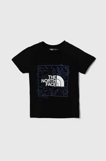Koszulki dla dziewczynek - The North Face t-shirt bawełniany dziecięcy NEW GRAPHIC TEE kolor czarny z nadrukiem - grafika 1