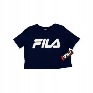 Granatowa bluzka damska krótki rękaw FILA XL - Bluzki damskie - miniaturka - grafika 1