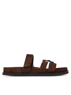 Tory Burch Klapki Ines Sport Slide 163481 Brązowy - Klapki i japonki damskie - miniaturka - grafika 1