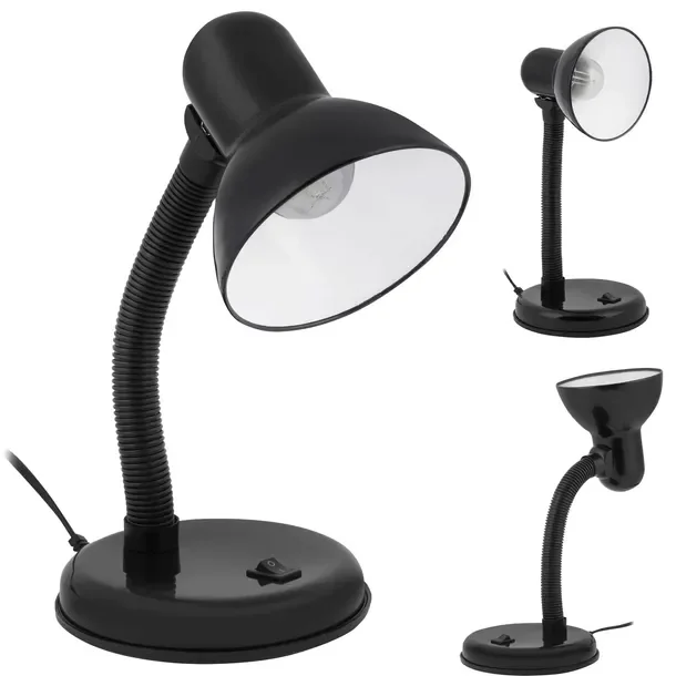 Lampka Biurkowa LED Czarna Regulowana Szkolna Dziecięca do Czytania E27