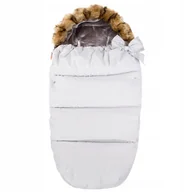 Śpiworki dla dzieci - SPRINGOS Śpiworek SPRINGOS do wózka sanek gondoli 4w1 szary srebrny szary ocieplany - miniaturka - grafika 1