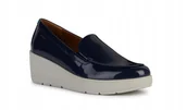 Czółenka - Geox Czółenka Damskie Granatowe Lakierowane 41 Ż5c - miniaturka - grafika 1