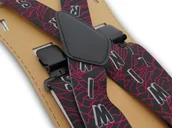 Dodatki do ubrań - Czarno-amarantowe szerokie narciarskie szelki do spodni - WINTER SEASON T37 - miniaturka - grafika 1