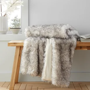 Szary koc ze sztucznego futra 130x170 cm Arctic Fox – Catherine Lansfield - Koce - miniaturka - grafika 1