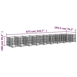 Lumarko Kojec zewnętrzny dla psa, stalowy, 16,89 m²! - Budy dla psów - miniaturka - grafika 7