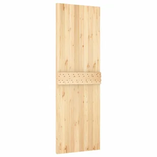 Drzwi przesuwne z osprzętem, 70x210 cm, lite drewno sosnowe 8721012080300 - Drzwi wewnętrzne - miniaturka - grafika 6