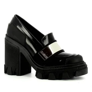 Czarne mokasyny damskie CARINII - Carinii - Mokasyny damskie - miniaturka - grafika 1