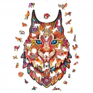 Puzzle - PUZZLE DREWNIANE DLA DOROSŁYCH KOLORY KOT S - miniaturka - grafika 1