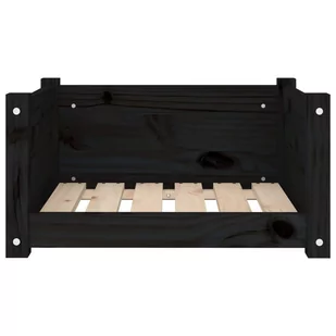 Lumarko Legowisko dla psa, czarne, 55,5x45,5x28 cm, lite drewno sosnowe! - Legowiska dla psów - miniaturka - grafika 6