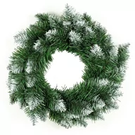 Ozdoby bożonarodzeniowe - Wieniec POLA decoking - CS/WNC/SOSNA/POLA/GREEN+WHITE/50 - miniaturka - grafika 1