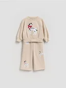 Bluzy dla dziewczynek - Reserved - Komplet z aplikacją - kremowy - miniaturka - grafika 1