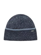 Czapki męskie - TOM TAILOR Męskie Czapka beanie 1032854, 30488 - Navy Denim Blue Mouline, ONESIZE - miniaturka - grafika 1