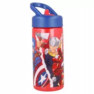 Kubki dla dzieci - Bidon Kubek Ze Słomką Avengers Ustnik 410Ml - miniaturka - grafika 1