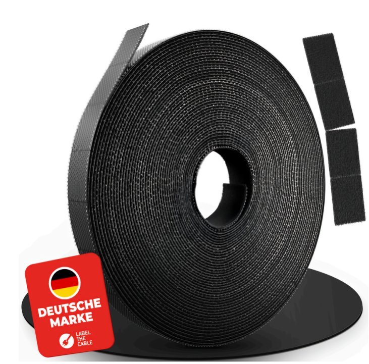 LTC Klettrolle Rip Roll 3m zum Bündeln&Ordnen schwarz