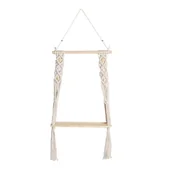 Zawiasy, okucia i inne akcesoria - Wieszak ścienny z frędzlami, drewniany, zestaw 1 szt. - miniaturka - grafika 1