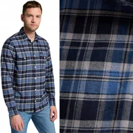 Koszule męskie - Lee REGULAR SHIRT navy BAWEŁNIANA NIEBIESKA KOSZULA W KRATĘ REGULAR FIT M - miniaturka - grafika 1