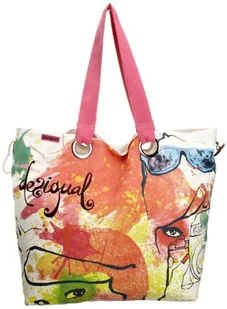 Desigual Paski 21 x 5058, damska torba na zakupy 55 x 39 x 15 cm (szer. x wys. x gł.), Czerwony Fucsia 3002, 55x39x15 cm (B x H x T) - Torebki damskie - miniaturka - grafika 1