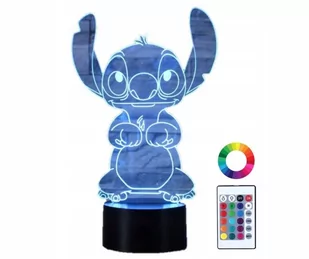 LAMPKA NOCNA DLA DZIECI LILO I STICH 3D LED - Lampy stojące - miniaturka - grafika 1