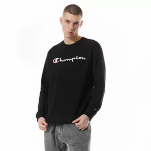 Męska bluza dresowa nierozpinana bez kaptura Champion Legacy Crewneck Sweatshirt - czarna - CHAMPION - Koszulki sportowe męskie - miniaturka - grafika 1