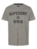Koszulki męskie - Superdry - T-shirt męski, szary - miniaturka - grafika 1
