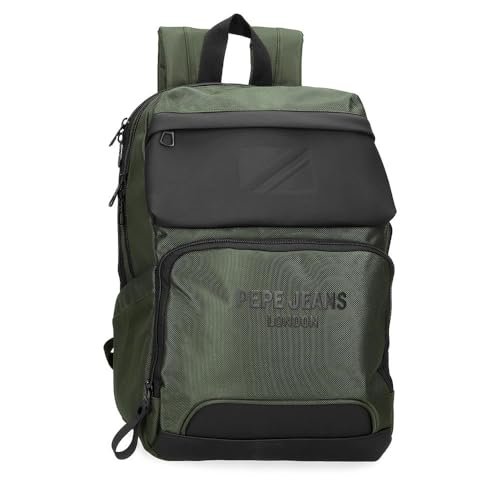 Pepe Jeans Bromley, plecaki, plecaki kabinowe, torby na ramię Joumma Bags, poliester, różne rozmiary, czarny, zielony, czerwony, szary, poliester., Zielony, Talla única, plecak na komputer
