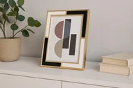 Ramki na zdjęcia - Ramka na zdjęcia 14x19 cm złota biało-czarna mała - miniaturka - grafika 1