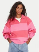 Bluzy damskie - Roxy Bluza Cross Your Mind ERJFT05015 Różowy Boxy Fit - miniaturka - grafika 1