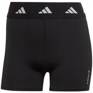 Spodenki damskie - Spodenki damskie adidas Techfit czarne HF6683 XS4" - miniaturka - grafika 1