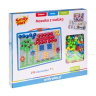 Układanki dla dzieci - Smily Mozaika układanka grzybki pinezki walizka - miniaturka - grafika 1