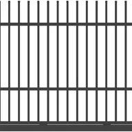 Ogrodzenia - Polbram Brama przesuwna Majorka 5x1,5 m prawa antracytowa automat - miniaturka - grafika 1