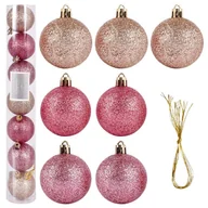 Bombki - Vilde Bombki Choinkowe Nietłukące Różowe Zestaw 7 Szt. 5 Cm - miniaturka - grafika 1