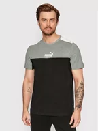 Koszulki męskie - Puma T-Shirt Ess+Block 847426 Czarny Regular Fit - miniaturka - grafika 1