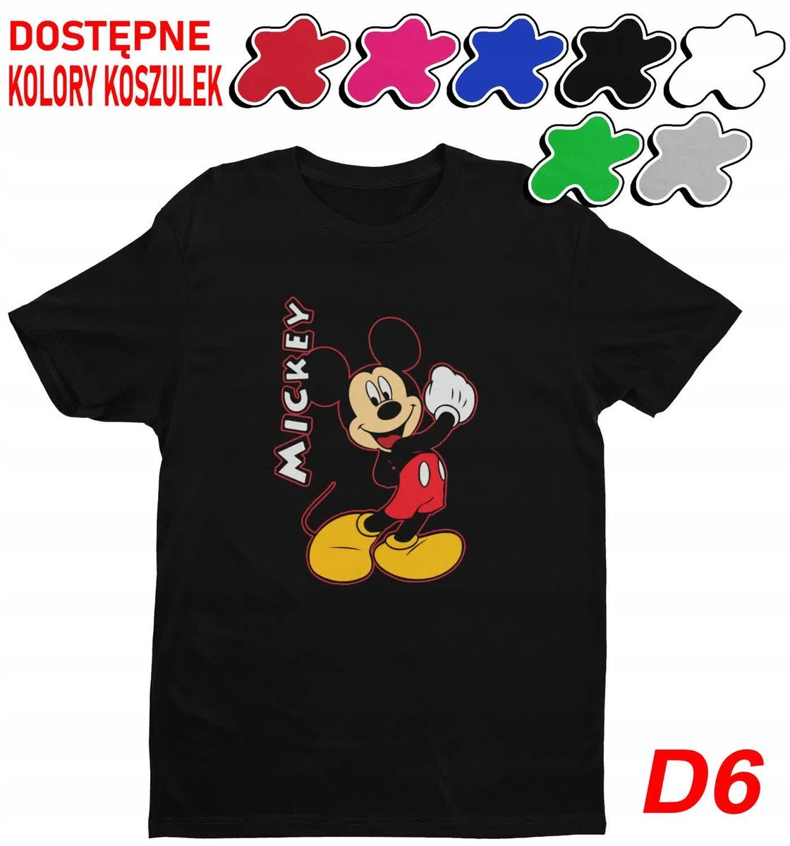 T-Shirt Koszulka Dziecięca Myszka Miki Minnie Daisy Różne Wzory -L 146-152