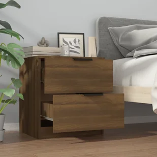 Lumarko Szafka nocna, brązowy dąb, materiał drewnopochodny - Szafki nocne - miniaturka - grafika 8