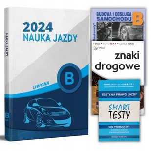 Prawo jazdy kat.B 2024. Książka + Testy online + Znaki drogowe + Budowa samochodu - Podręczniki dla szkół zawodowych - miniaturka - grafika 1