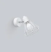 Lampy ścienne - Nowoczesny biały kinkiet z drucianym kloszem SL.1102 z serii ARTEMIS - miniaturka - grafika 1