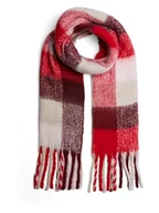 Apaszki i szaliki damskie - Pieces Szal w kolorze czerwonym - miniaturka - grafika 1