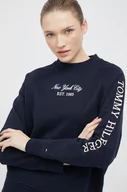 Bluzy damskie - Tommy Hilfiger bluza damska kolor granatowy z aplikacją - miniaturka - grafika 1